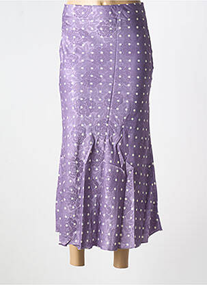 Jupe longue taille haute violet ELLI WHITE femme