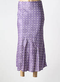 Jupe longue taille haute violet ELLI WHITE femme