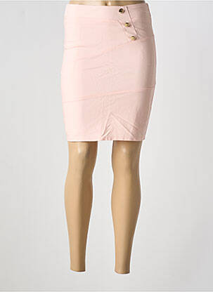 Jupe courte taille haute rose FREESIA femme