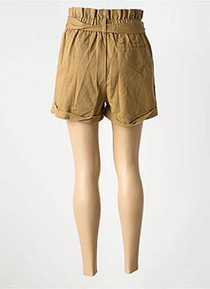 Short tissage denim taille haute marron GRACE & MILA femme