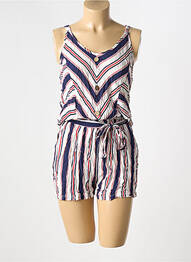 Combishort poches fines bretelles bleu AIRISA femme