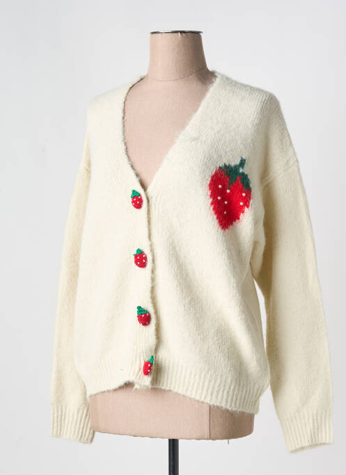 Gilet manches longues beige GRACIA femme