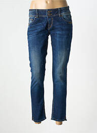 Jeans coupe slim effet usé délavé taille basse bleu LTB femme