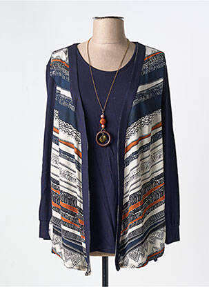 Tunique manches longues col rond bleu ALAIN MURATI femme
