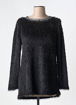 Pull coupe cintrée manches longues noir ROMEO POUR JULIETTE femme