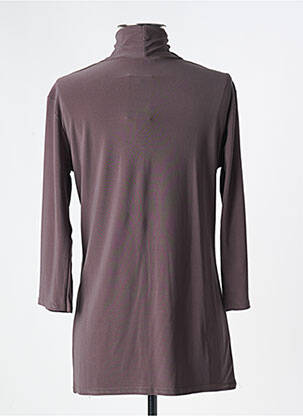 Top tissage jersey manches 3/4 marron MARY COOL femme