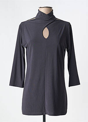 Top tissage jersey manches 3/4 gris MARY COOL femme