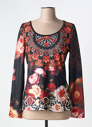 Pull coupe cintrée manches longues noir 101 IDEES femme
