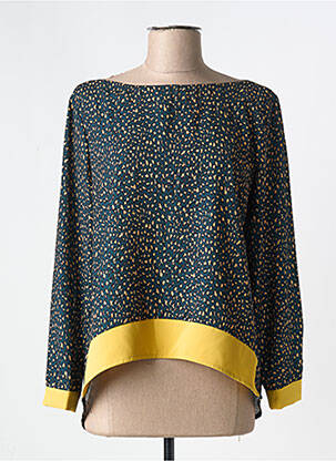 Blouse manches longues manches longues vert HIPPOCAMPE femme