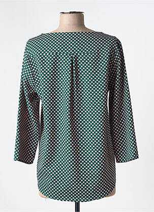 Blouse imprimé fantaisie manches 3/4 vert HIPPOCAMPE femme