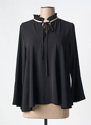 Blouse manches longues manches longues noir ROMEO POUR JULIETTE femme