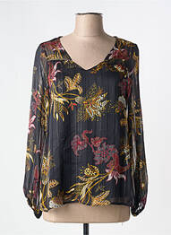 Blouse légère et transparente manches longues noir ROMEO POUR JULIETTE femme