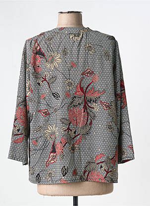 Blouse imprimé fleurs manches 3/4 noir ROMEO POUR JULIETTE femme