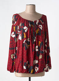 Blouse imprimé fleurs manches longues rouge ROMEO POUR JULIETTE femme