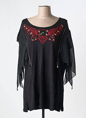 Tunique sans manche col rond noir LADY BELLE femme