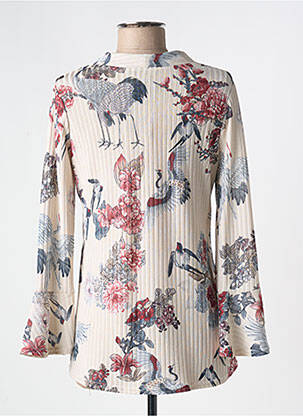 Tunique manches longues poignets évasés beige ROMEO POUR JULIETTE femme