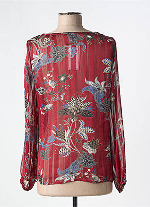 Blouse imprimé fleurs manches longues rouge ROMEO POUR JULIETTE femme