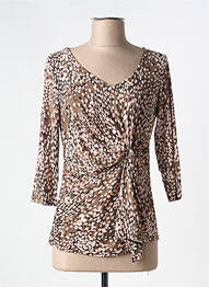 Top tissage jersey manches 3/4 beige ROMEO POUR JULIETTE femme