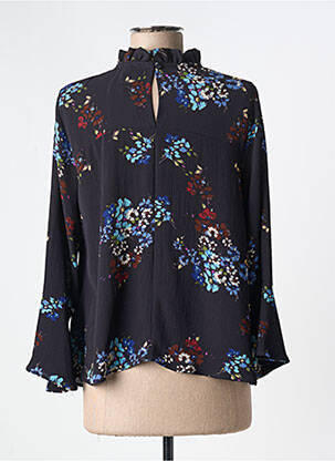 Blouse imprimé fleurs manches longues noir ROMEO POUR JULIETTE femme