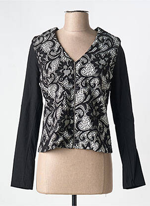 Veste chic col v noir ROMEO POUR JULIETTE femme