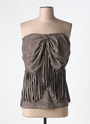 Top stretch sans manche gris MARY COOL femme