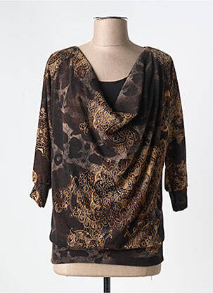 Pull marron ELL'A pour femme