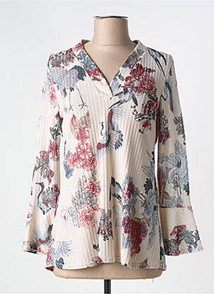 Tunique manches longues beige ROMEO POUR JULIETTE pour femme