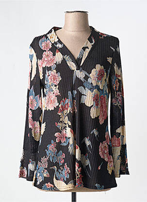 Tunique manches longues noir ROMEO POUR JULIETTE pour femme