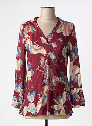 Tunique manches longues rouge ROMEO POUR JULIETTE pour femme