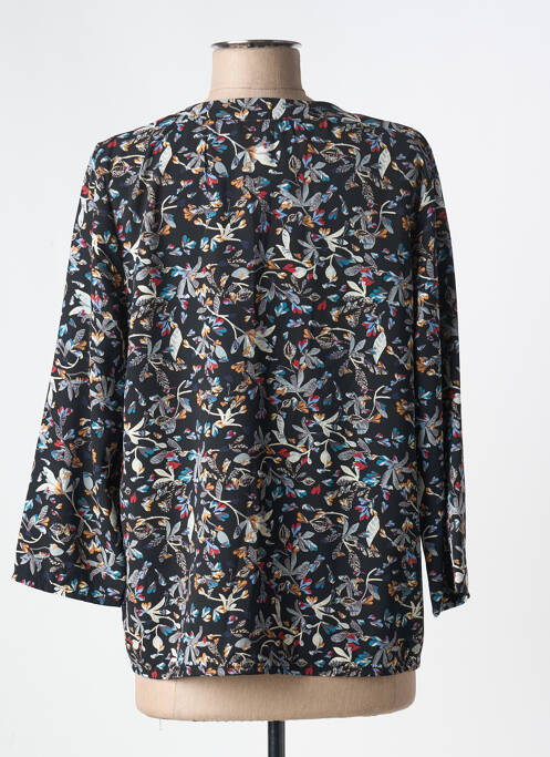 Blouse imprimé fleurs manches 3/4 noir ROMEO POUR JULIETTE femme