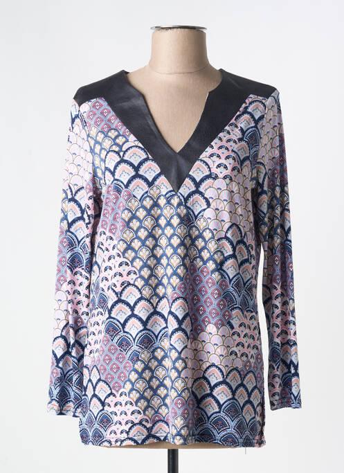 T-shirt bleu MONACO COLLECTION pour femme