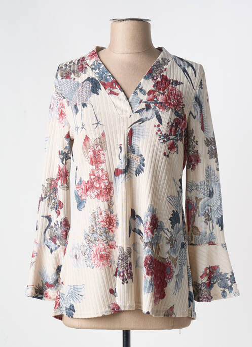 Tunique manches longues beige ROMEO POUR JULIETTE pour femme