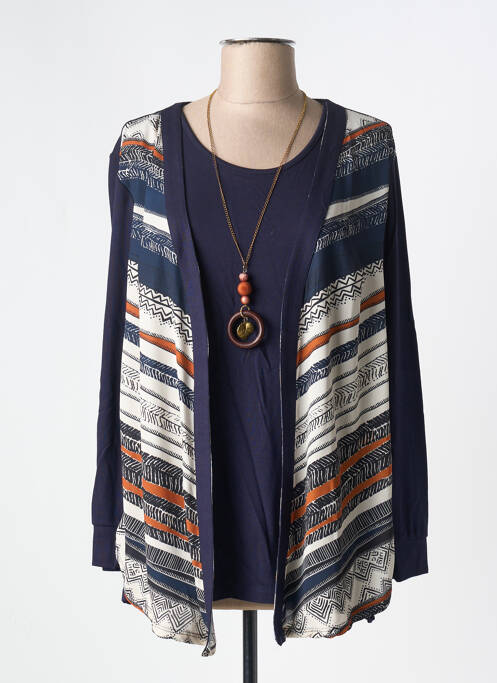 Tunique manches longues bleu ALAIN MURATI pour femme