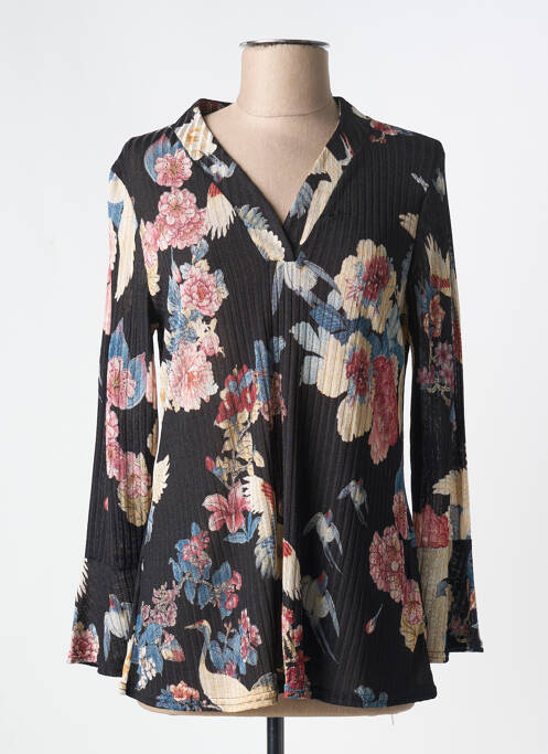 Tunique manches longues noir ROMEO POUR JULIETTE pour femme