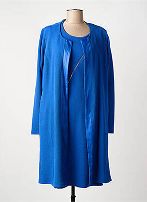 Ensemble robe fermeture zippée au dos bleu ROMEO POUR JULIETTE femme