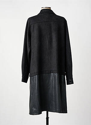 Manteau long coupe droite sans capuche noir ALAIN MURATI femme