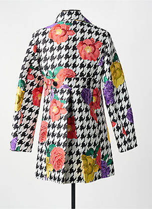 Manteau long coupe cintrée sans capuche noir HIPPOCAMPE femme