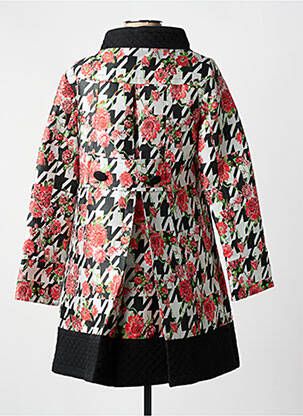 Manteau long coupe cintrée sans capuche noir HIPPOCAMPE femme