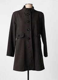 Manteau court poches sans capuche marron HIPPOCAMPE femme