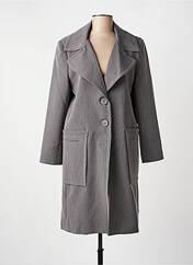 Manteau long gris HIPPOCAMPE pour femme seconde vue