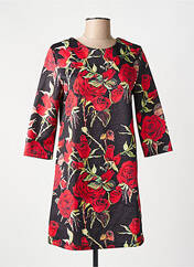 Robe courte noir JAUNE ROUGE pour femme seconde vue