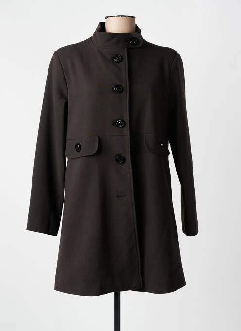 Manteau court marron HIPPOCAMPE pour femme