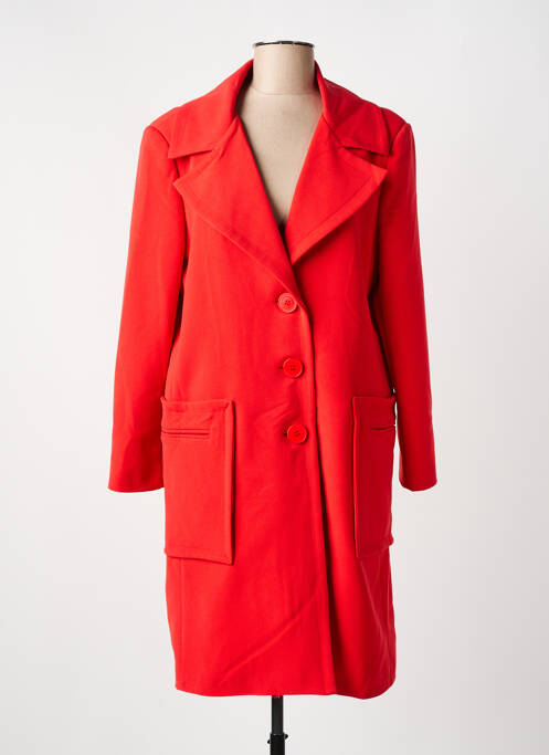 Manteau long rouge HIPPOCAMPE pour femme