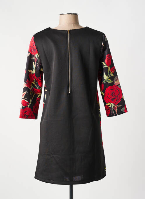 Robe courte noir JAUNE ROUGE pour femme