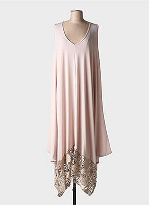 Robe longue sans manche sans manche beige LILI LA TIGRESSE femme