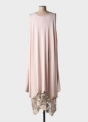 Robe longue sans manche sans manche beige LILI LA TIGRESSE femme