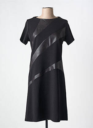 Robe courte manches courtes manches courtes noir ROMEO POUR JULIETTE femme