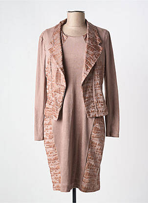 Ensemble robe type de veste chic rose ROMEO POUR JULIETTE femme