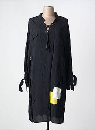 Robe mi-longue coupe fluide manches longues noir ALAIN MURATI femme