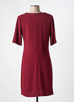 Robe courte fermeture zippée au dos manches courtes rouge ROMEO POUR JULIETTE femme